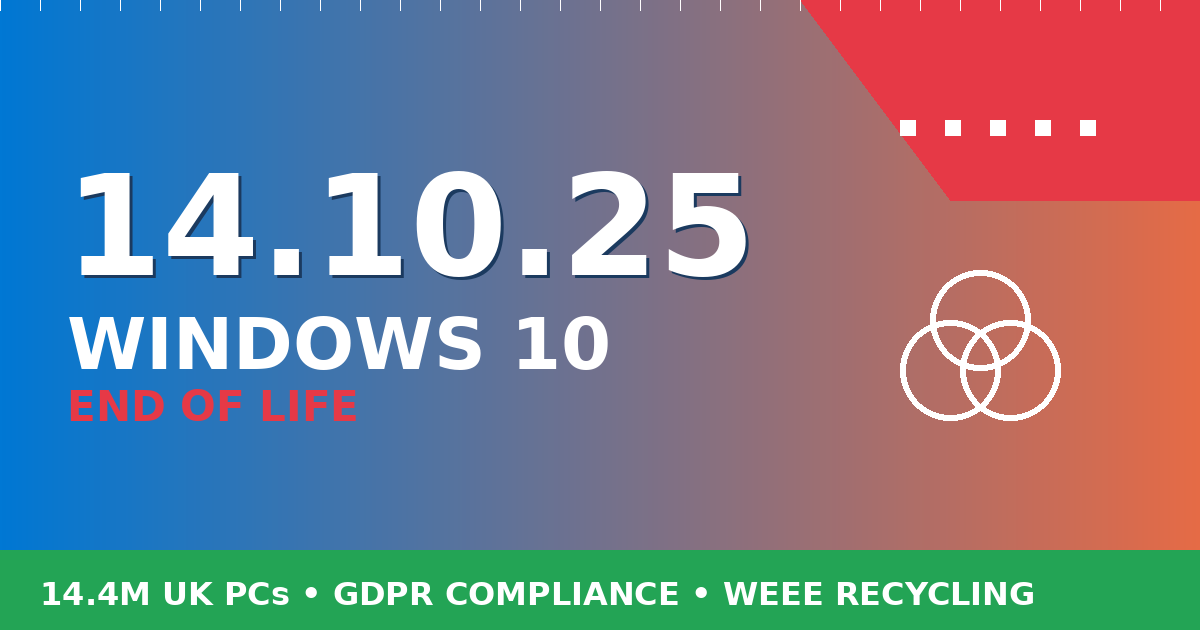 Windows 10 end of life October 14 2025 - 14.4M UK PCs affected, GDPR compliance, WEEE recycling