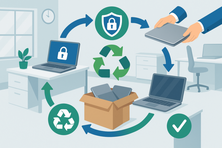 Corporate Laptop Disposal Guide 2025: UK Business Compliance & Security 5 corporate laptop disposal infographic 1