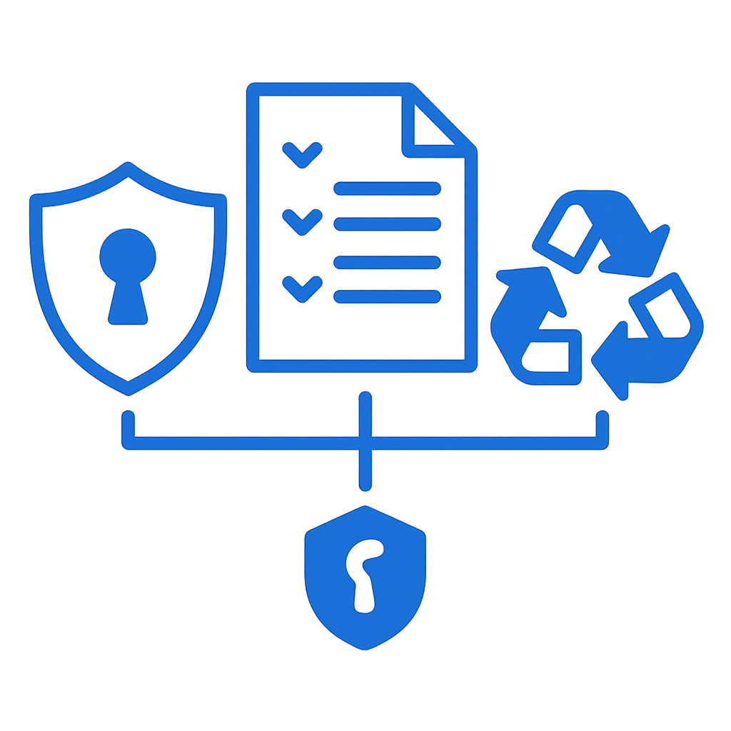 UK GDPR corporate laptop disposal compliance framework diagram