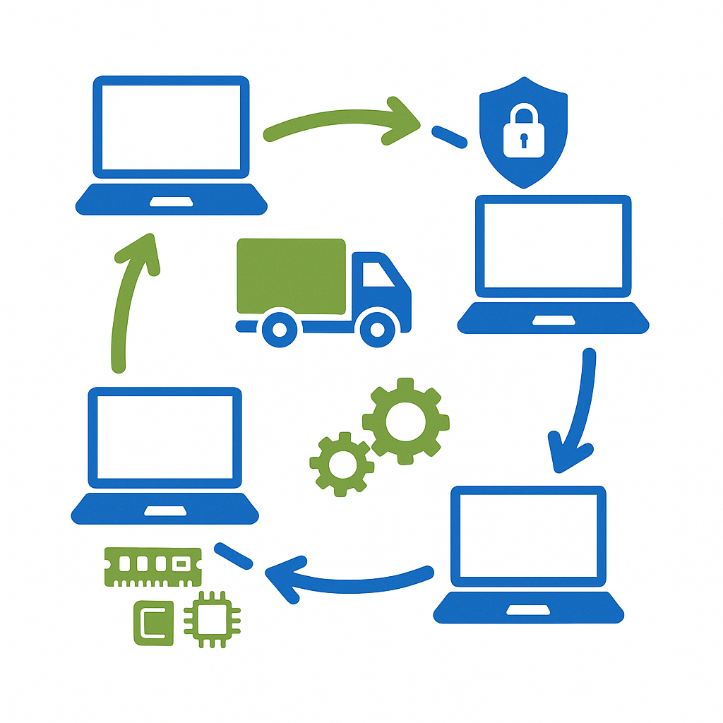 Step-by-step corporate laptop disposal process