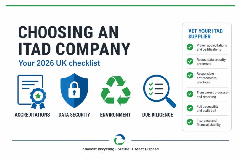 How to Choose an ITAD Company in the UK: 2026 Checklist 5 Checklist for choosing an ITAD company in the UK: key questions to ask an IT asset disposal supplier