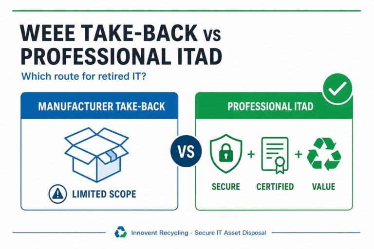 Manufacturer WEEE Take-Back vs Professional ITAD 2 weee takeback vs professional itad infographic 1
